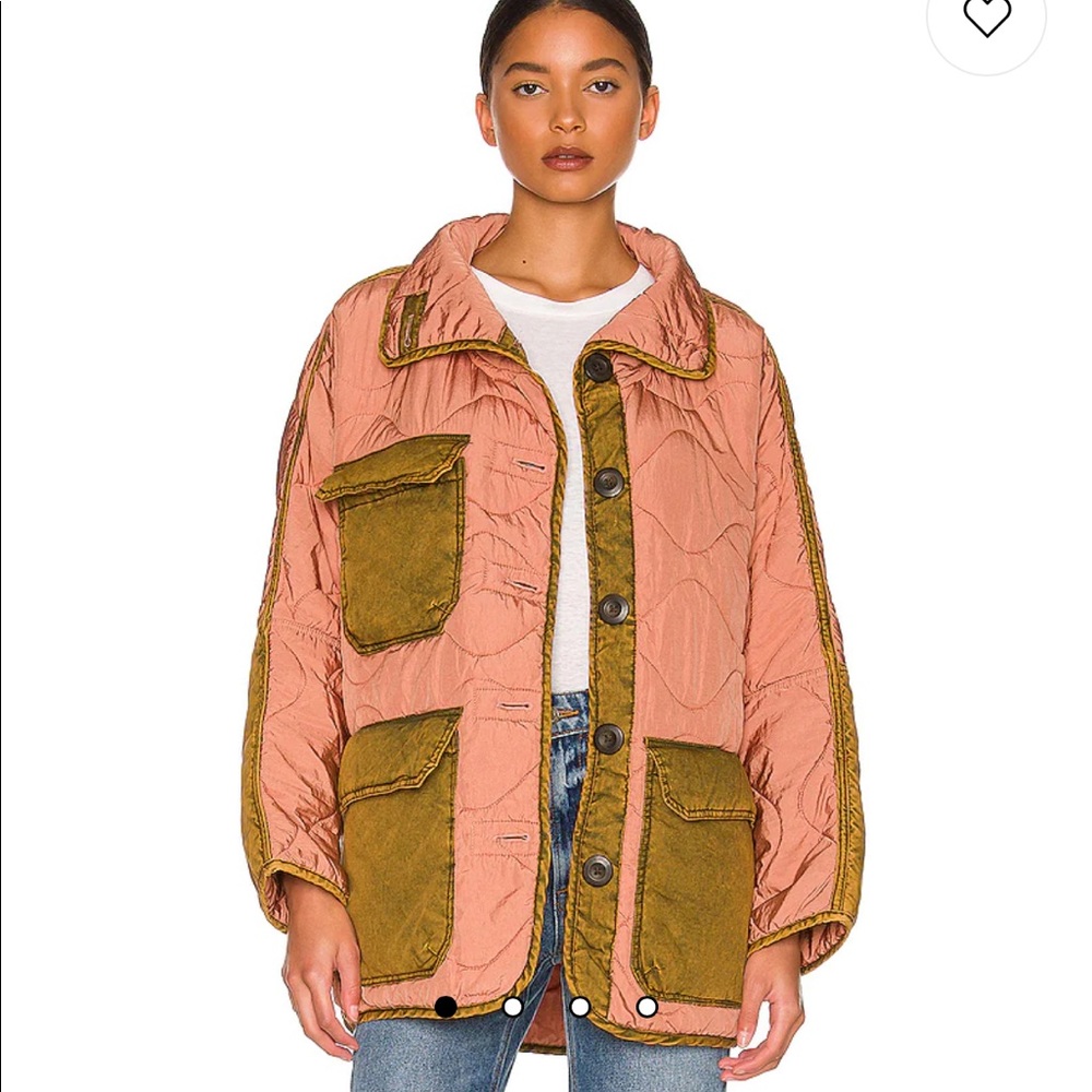 Free People Mixed Military Dolman Jacket